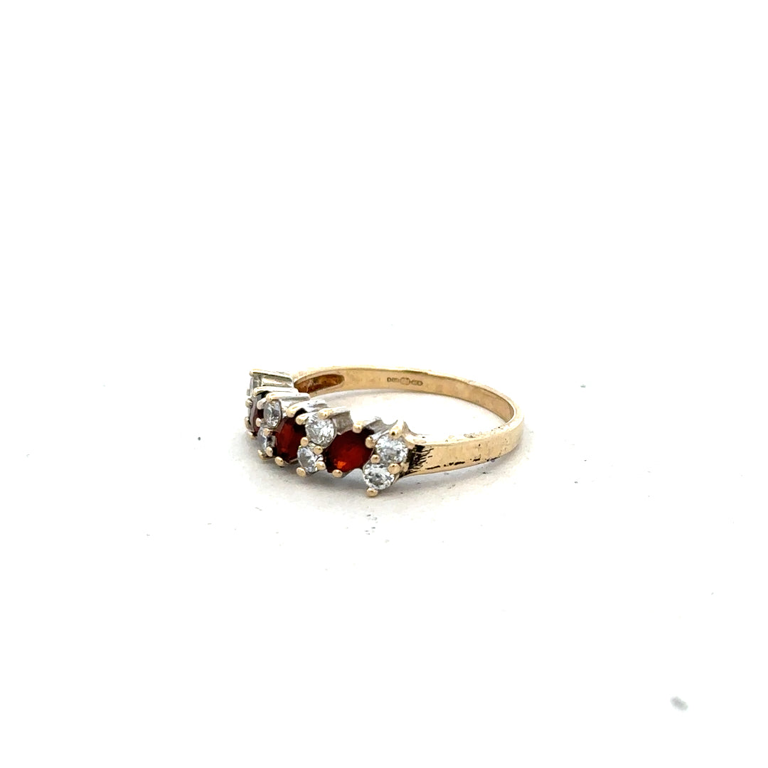 9ct yellow gold ring in size L1/2, unbranded, with a simple band design, shown in a close-up shot.
