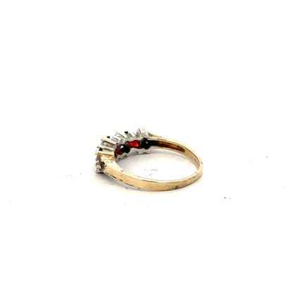 9ct yellow gold ring in size L1/2 with a smooth band, unbranded, shown in a close-up image highlighting its polished finish.