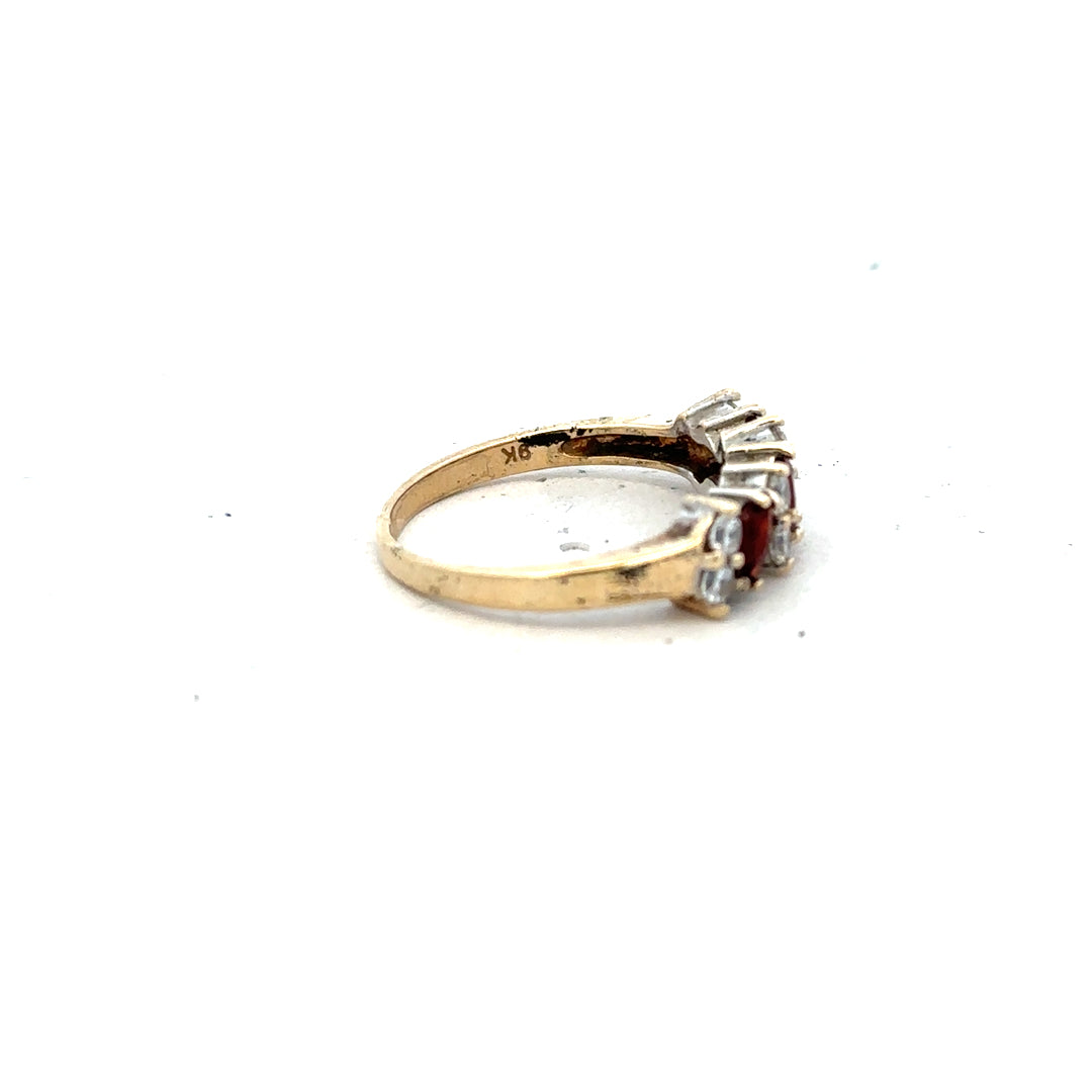 9ct yellow gold ring size L1/2 with smooth band, unbranded jewelry for women or men, shown on a plain background.