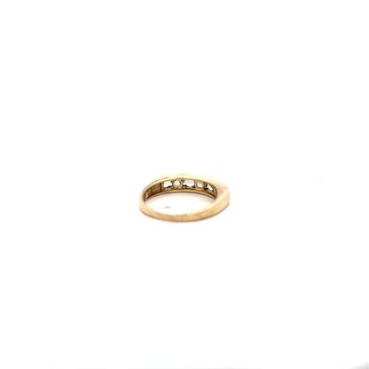 Yellow gold ring in size M, unbranded 9ct gold jewelry with a smooth band design.