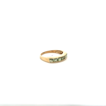 9ct yellow gold ring in size M with a smooth polished finish, unbranded jewelry for elegant everyday wear.
