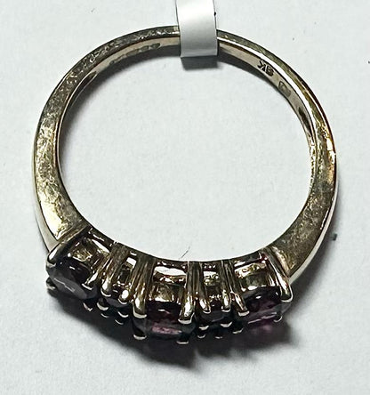 9ct yellow gold ring in size M with a smooth band, unbranded jewelry piece, displayed on a plain background