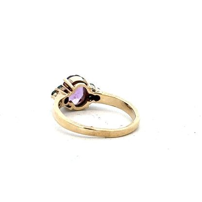 9ct yellow gold ring in size M with a smooth band, unbranded, showcasing a polished finish and classic design.