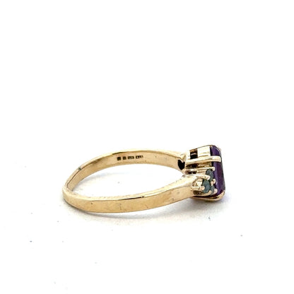 9ct yellow gold ring in size M with a smooth polished finish, unbranded jewelry, suitable for elegant everyday wear.