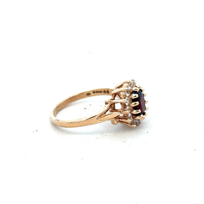 9ct yellow gold ring in size M with a smooth polished finish, unbranded jewelry accessory.