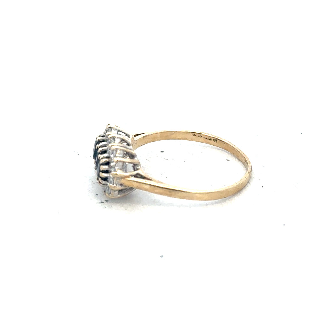 9ct yellow gold ring in size M with a simple band design, unbranded jewelry suitable for everyday wear.