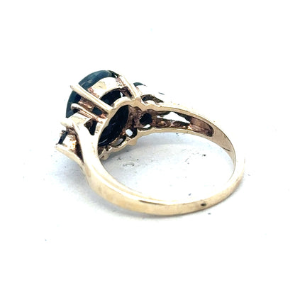 9ct yellow gold ring in size M1/2, featuring a smooth band and polished finish, unbranded jewelry accessory.