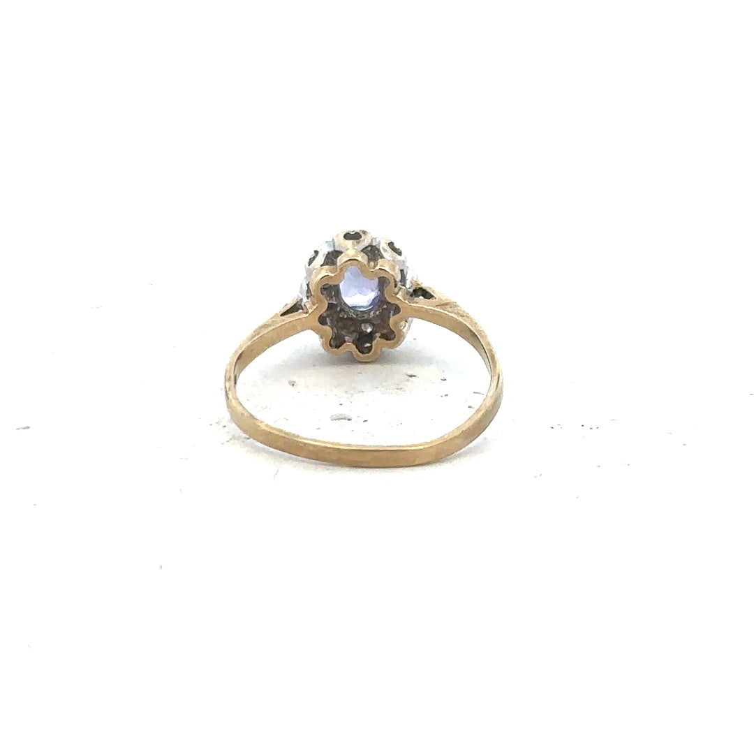 9ct yellow gold ring in size M1/2, featuring a sleek band design, unbranded jewelry with polished finish.