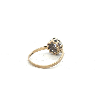 9ct yellow gold ring size M1/2, unbranded, featuring a smooth band and polished finish, displayed on a neutral background.