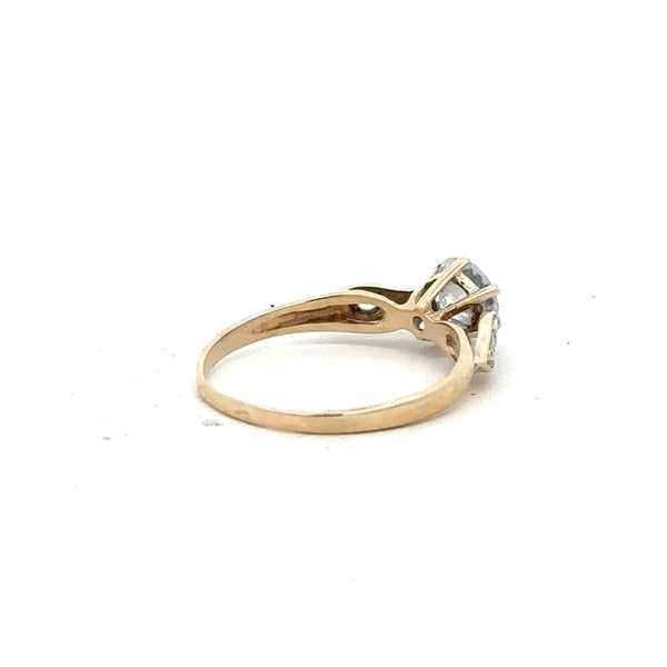 Yellow gold ring in size M1/2, unbranded 9ct gold jewelry, smooth band with a polished finish.