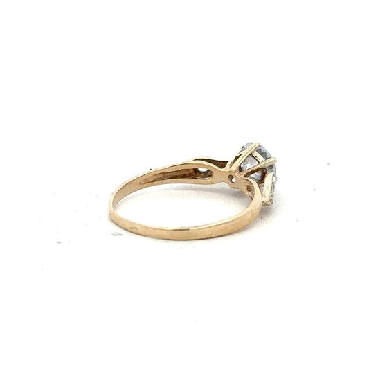 Yellow gold ring in size M1/2, unbranded 9ct gold jewelry, smooth band with a polished finish.