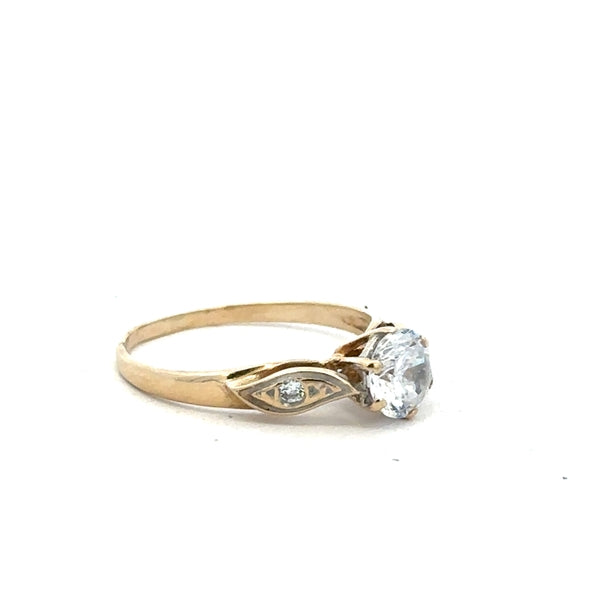 9ct yellow gold ring in size M1/2, showcasing a simple, elegant band with a polished finish.