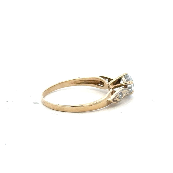 9ct yellow gold ring size M1/2, unbranded, with a smooth polished band visible in the image.
