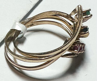 9ct yellow gold ring in size N with a simple, polished band, unbranded jewelry.