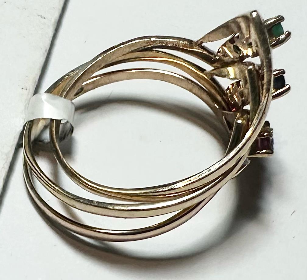 9ct yellow gold ring in size N with a simple band design, unbranded jewelry suitable for everyday wear.