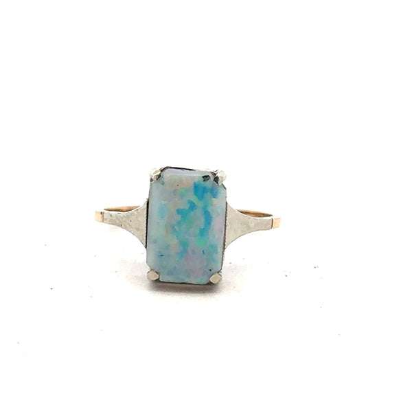 9ct yellow gold ring in size N with a smooth band, unbranded jewelry showing a close-up of the classic ring design.