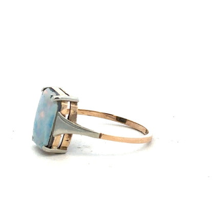 9ct yellow gold ring in size N, unbranded jewelry with a smooth polished finish and elegant design.