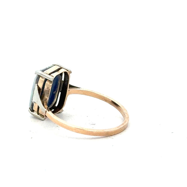 9ct yellow gold ring in size N with a smooth polished finish, unbranded jewelry accessory for elegant style.