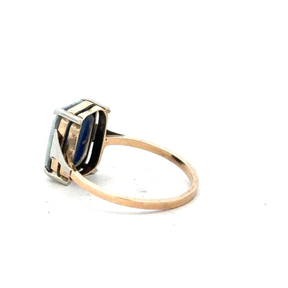 9ct yellow gold ring in size N with a smooth polished finish, unbranded jewelry accessory for elegant style.