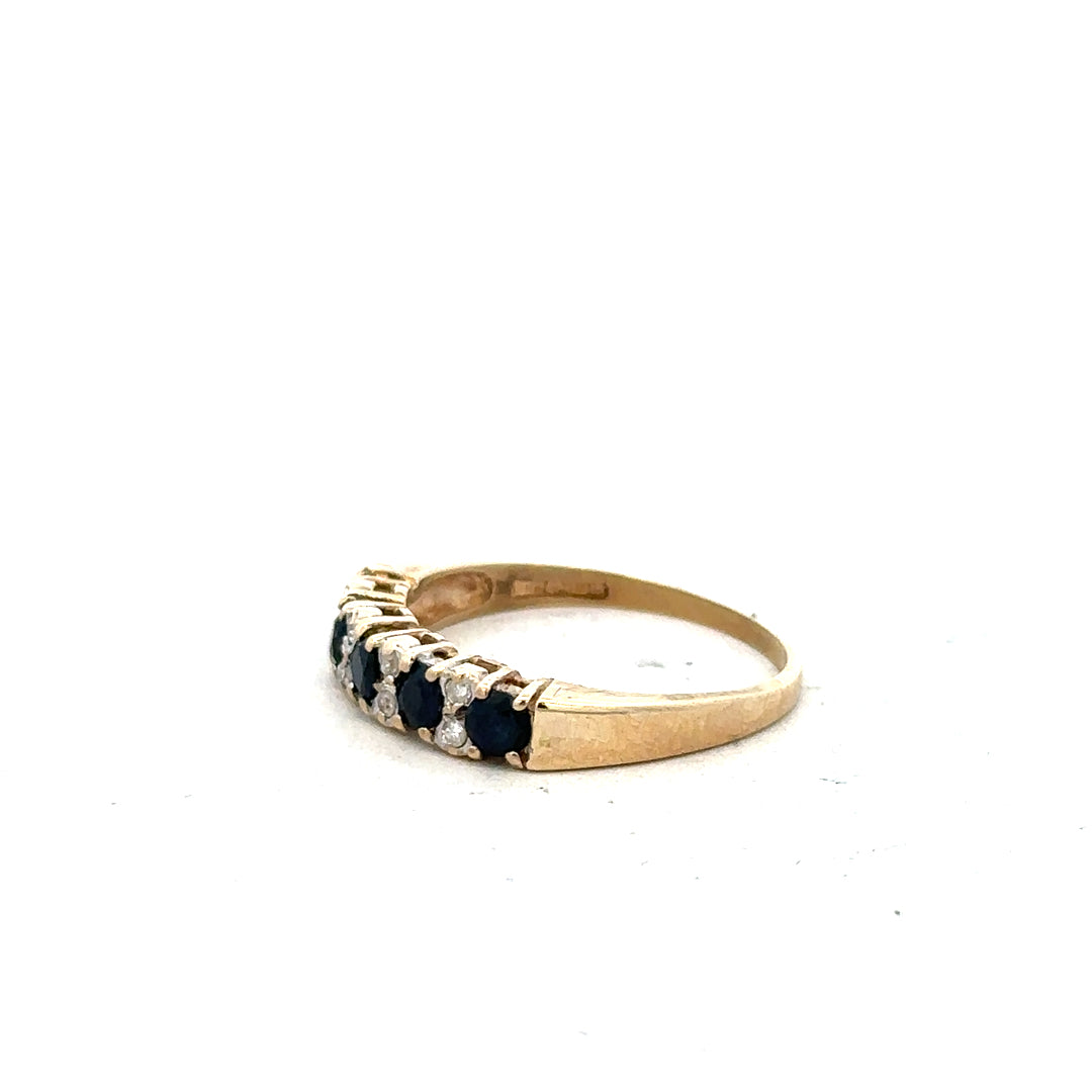 9ct yellow gold ring in size N with a smooth band, unbranded, shown on a neutral background.