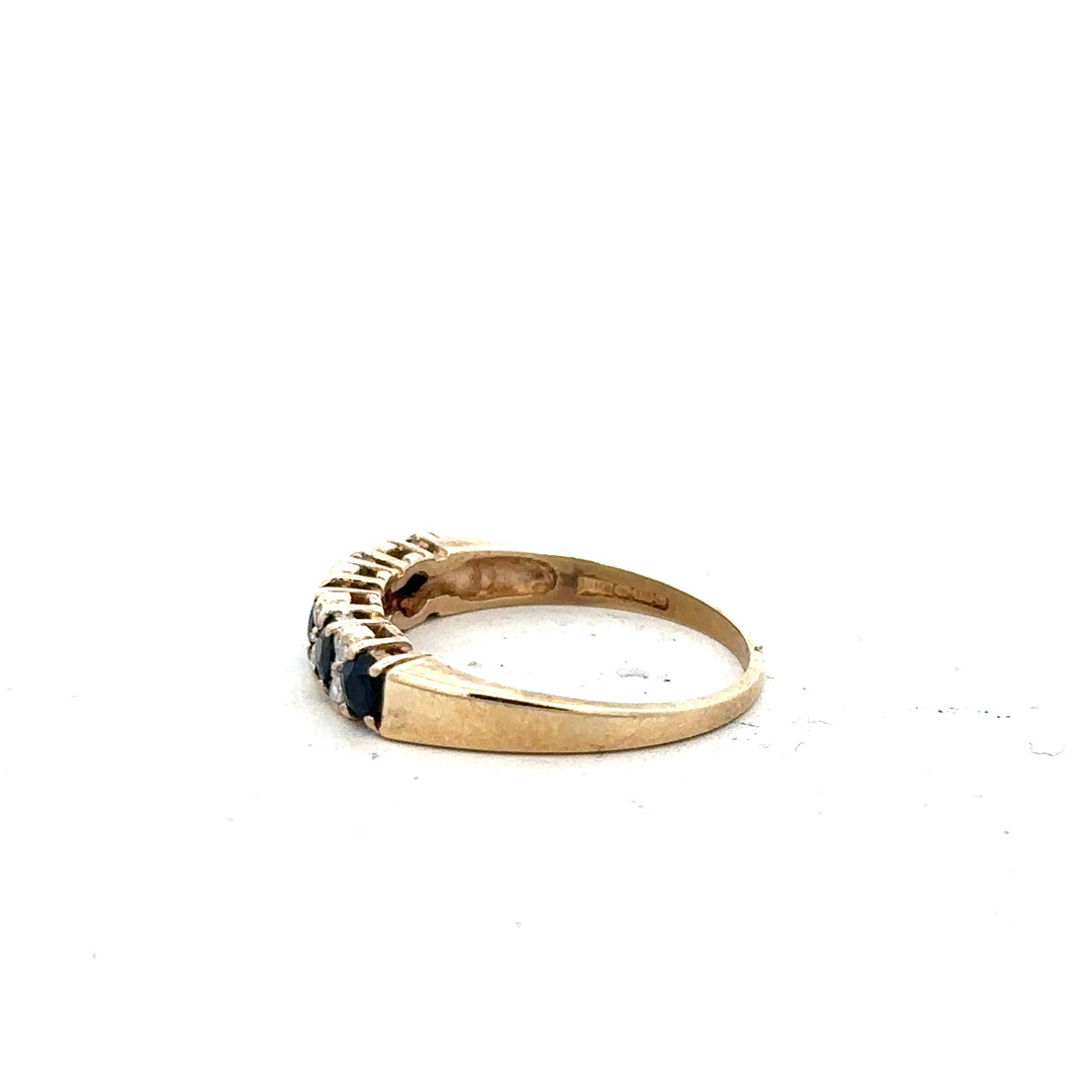 9ct yellow gold ring in size N with a smooth polished finish, unbranded jewelry accessory.