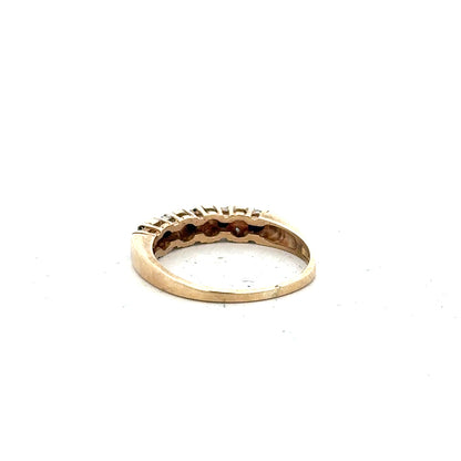 9ct yellow gold ring in size N with a smooth polished finish, unbranded, displayed against a neutral background.
