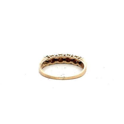 Gold ring in size N made of 9ct yellow gold, featuring a smooth band and unbranded design.