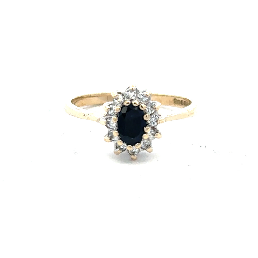 9ct yellow gold ring in size N featuring a smooth band, unbranded jewelry with a polished finish.