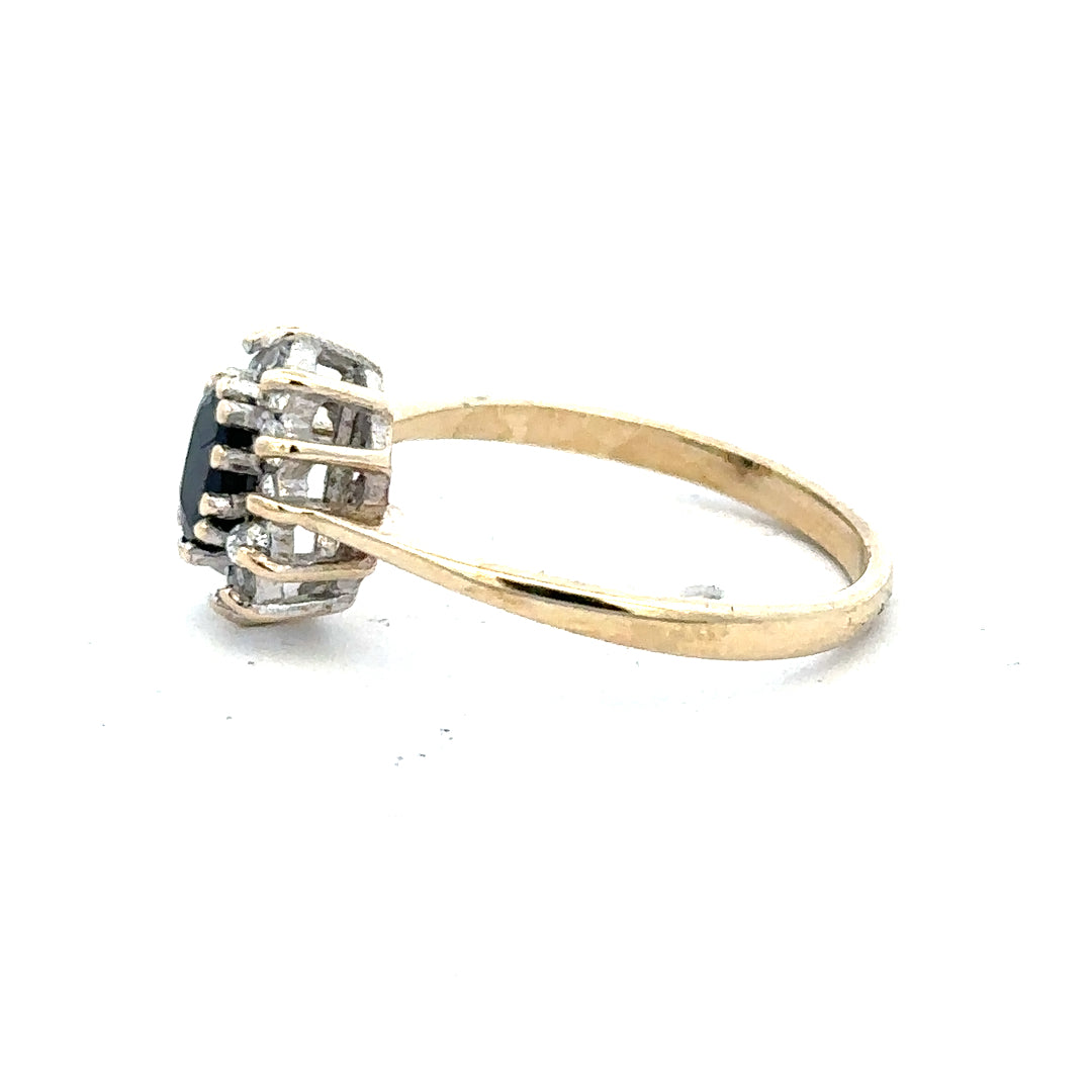9ct yellow gold ring in size N with a smooth finish, unbranded, showcasing elegant craftsmanship.
