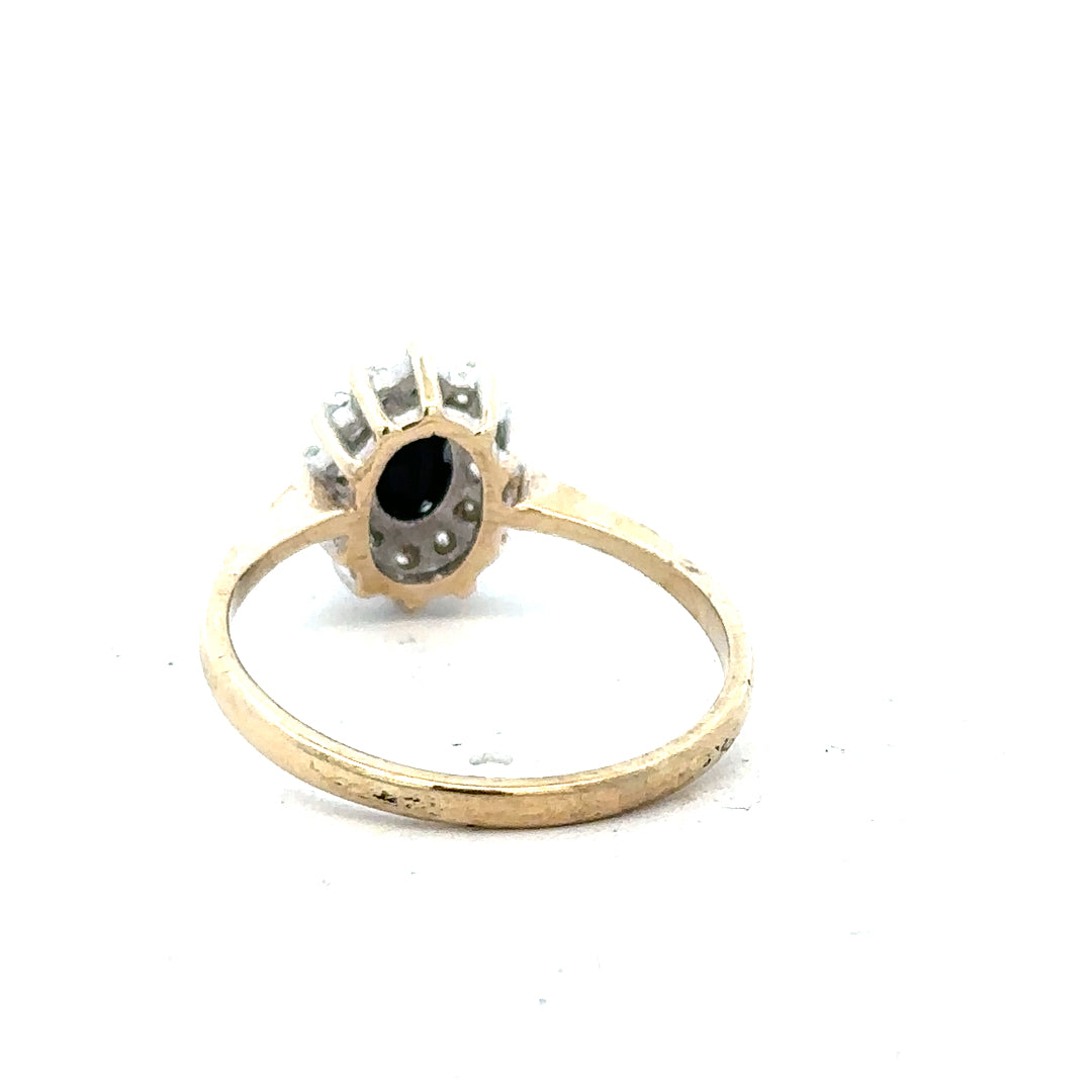 Yellow gold ring in size N, unbranded 9ct gold jewelry with a smooth band design.