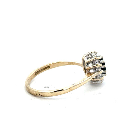 9ct yellow gold ring in size N, unbranded, with a smooth polished finish, displayed on a neutral background.
