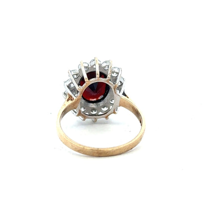 9ct yellow gold ring in size N, featuring a simple band design, unbranded jewelry with a polished finish.