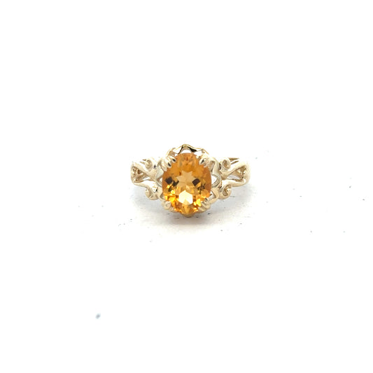 9ct yellow gold ring in size N with a sleek, polished finish, unbranded jewelry displayed on a neutral background.