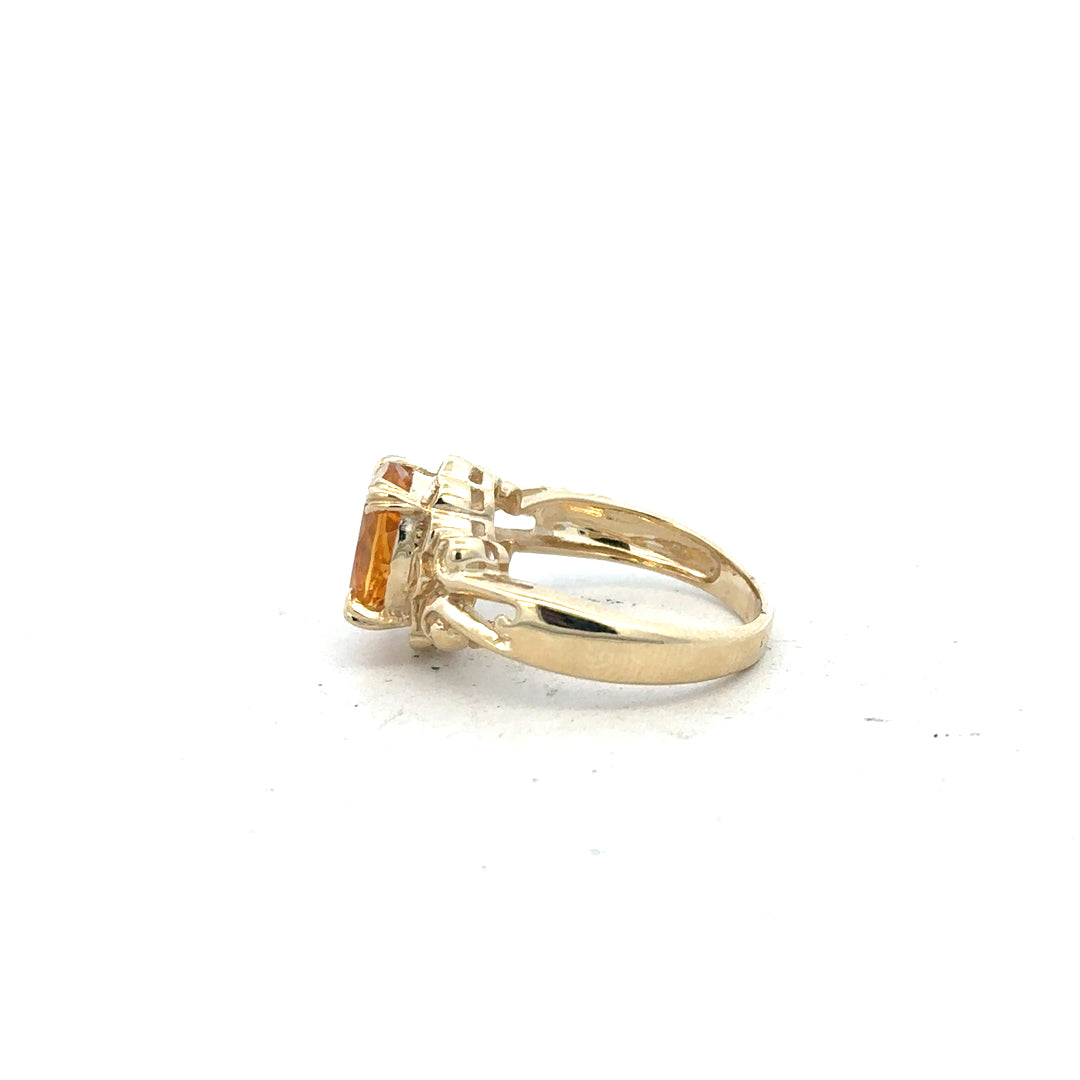 9ct yellow gold ring size N, unbranded, featuring a smooth polished band, displayed against a neutral background.