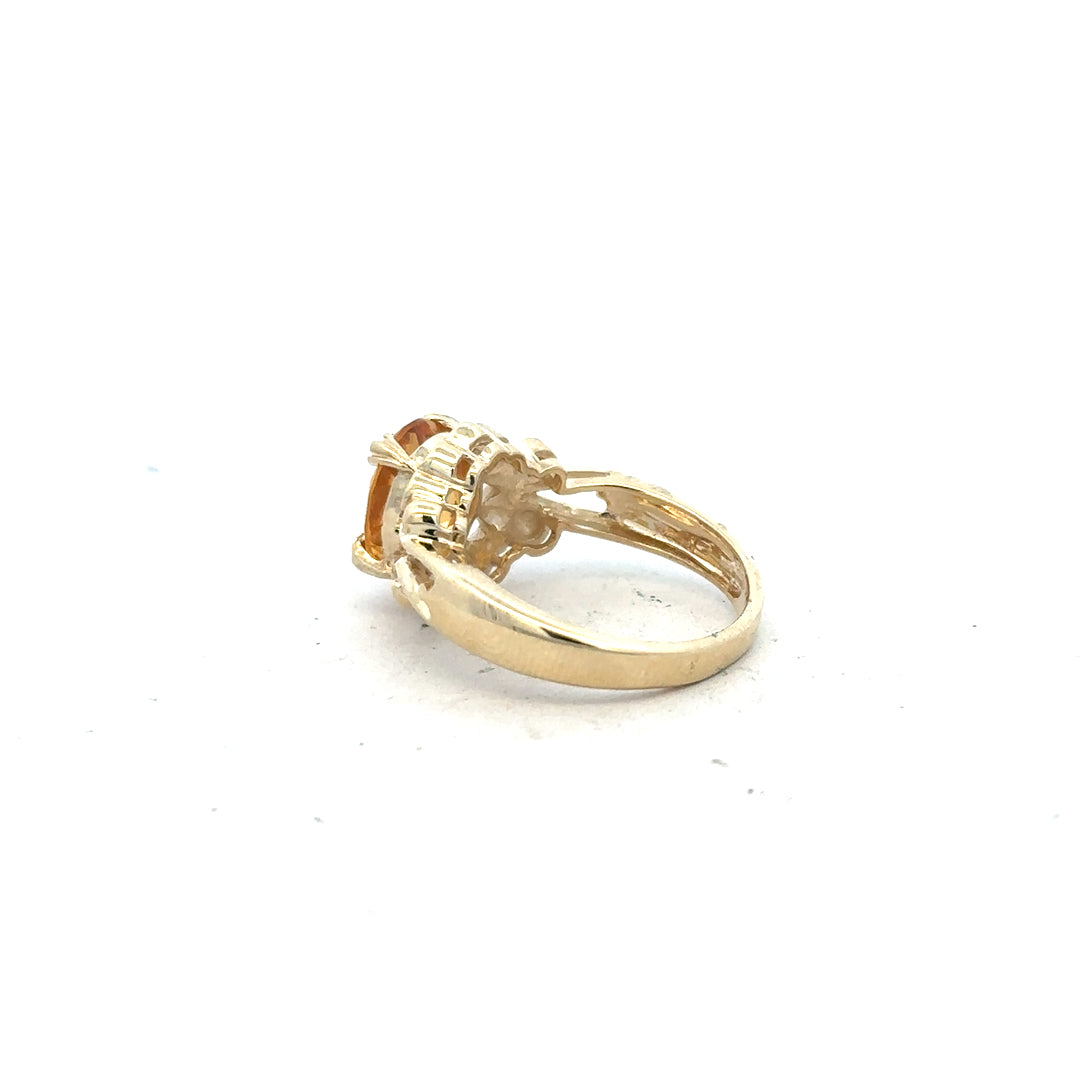 9ct yellow gold ring in size N with a smooth band, unbranded, shown in a close-up image highlighting its polished finish.