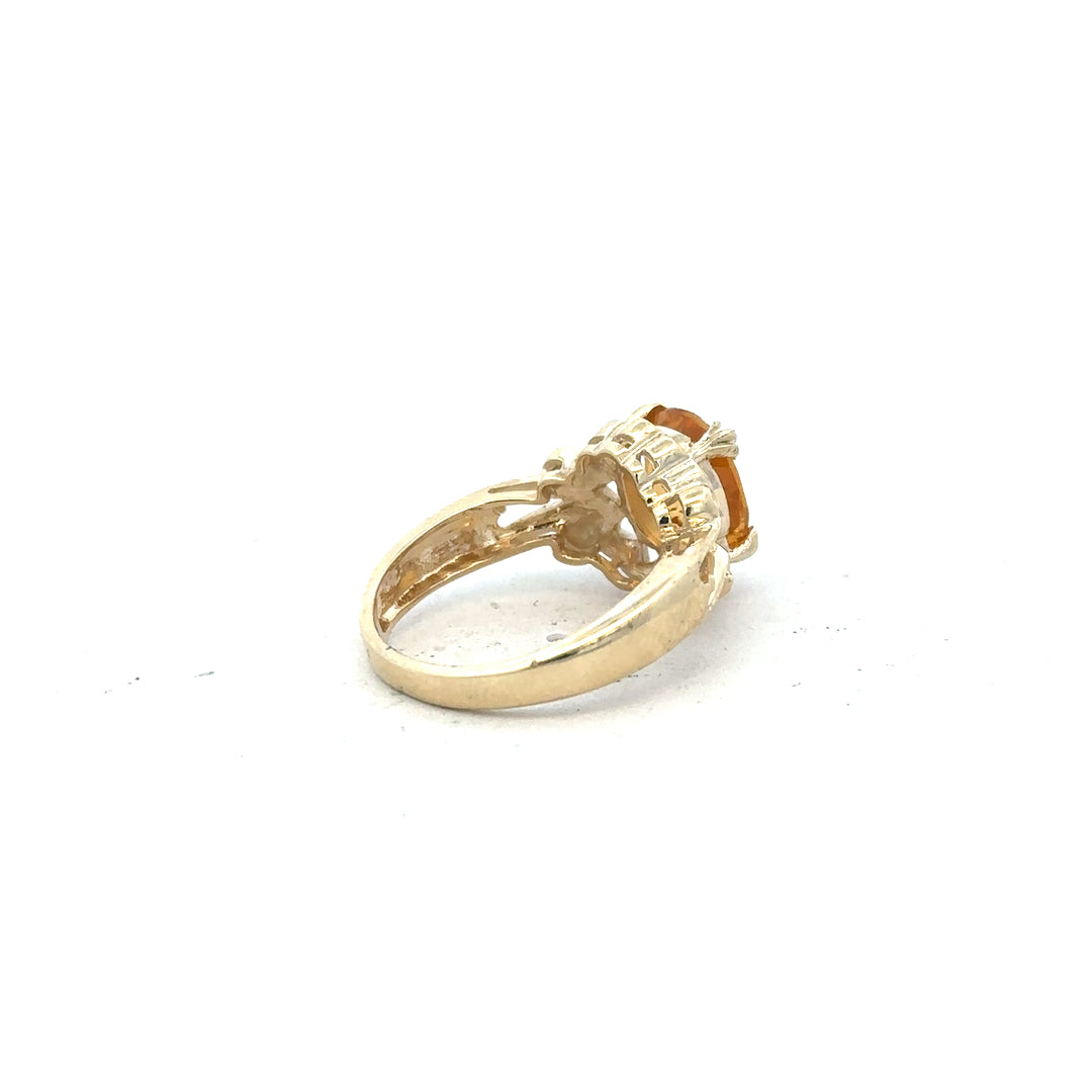 9ct yellow gold ring size N, unbranded jewelry with a smooth polished finish, displayed on a plain background.