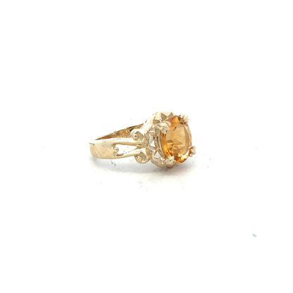 9ct yellow gold ring in size N, featuring a smooth band design, unbranded jewelry piece with a polished finish.
