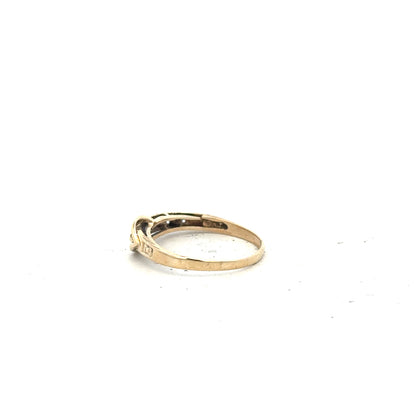 9ct yellow gold ring size N with a smooth polished finish, unbranded jewelry accessory with a classic design