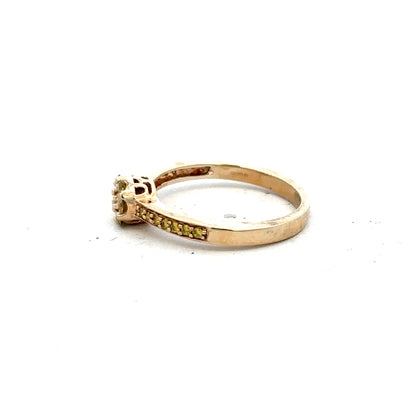 9ct yellow gold ring size N with a smooth polished band, unbranded, showcasing a classic and elegant jewelry design.