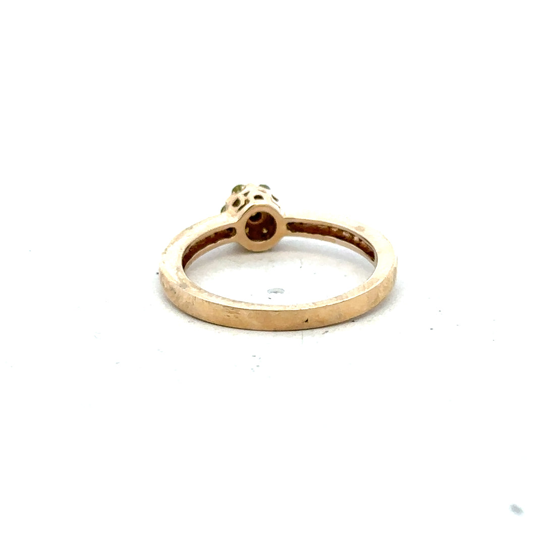 9ct yellow gold ring in size N with a simple, elegant band, unbranded jewelry, displayed on a plain background.