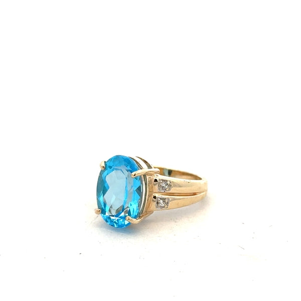 9ct yellow gold ring size N with a smooth polished band, unbranded jewelry suitable for everyday wear.