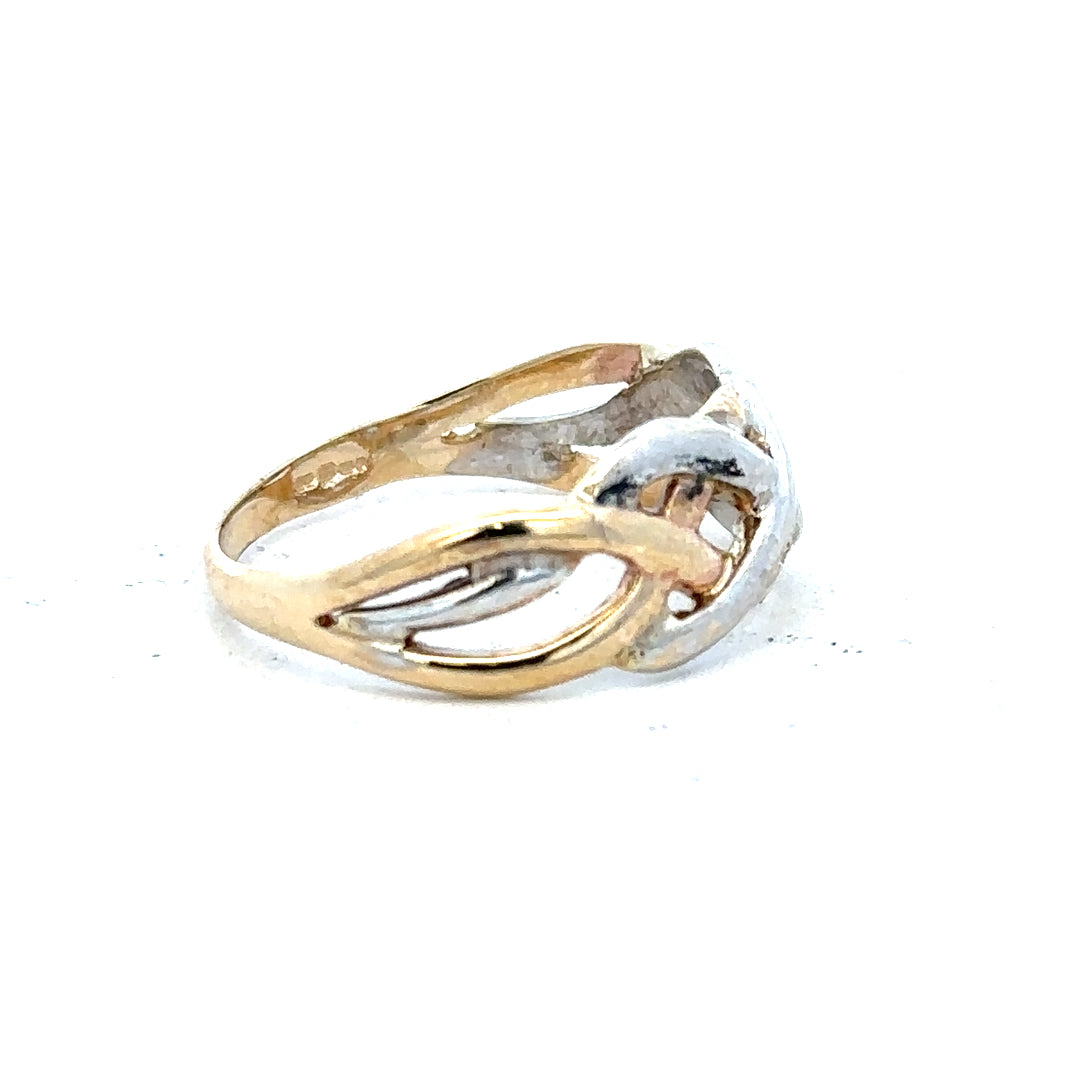 Yellow gold ring in size N with a simple, polished design, unbranded 9ct gold jewelry piece.