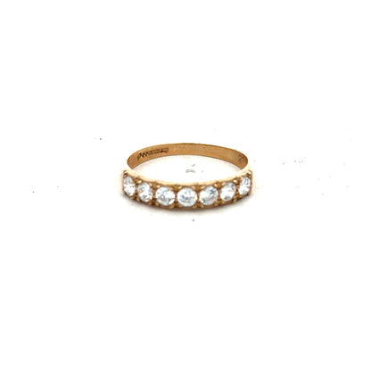 9ct yellow gold ring in size N with a simple band design, unbranded, shown on a white background.