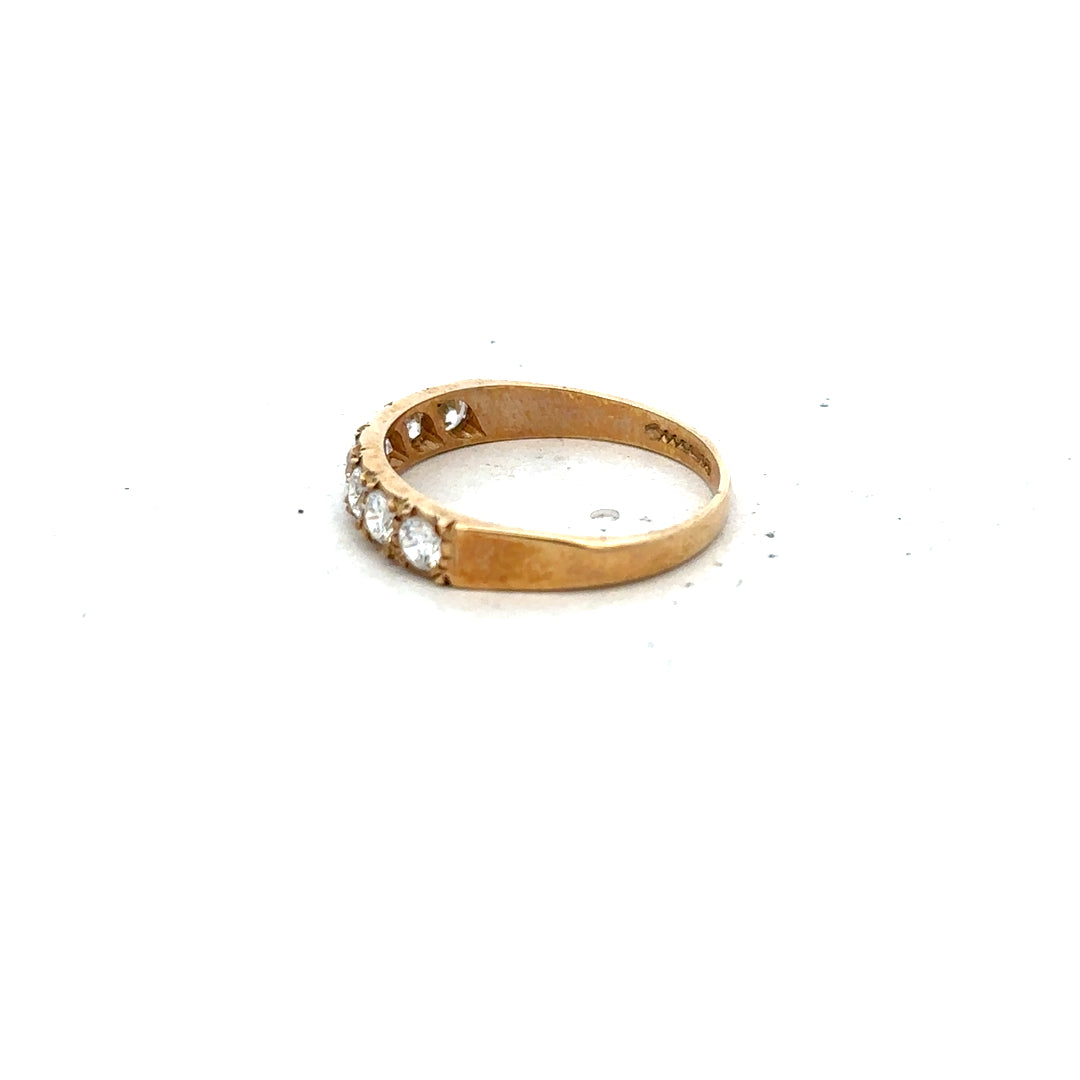 9ct yellow gold ring in size N with a smooth polished finish, unbranded jewelry shown on a plain background.