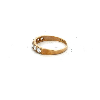 9ct yellow gold ring in size N with a smooth polished finish, unbranded jewelry shown on a plain background.