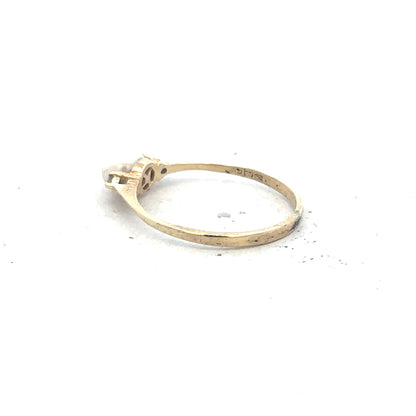 9ct yellow gold ring in size N with a simple band, unbranded jewelry, showcasing a polished gold finish and smooth design.