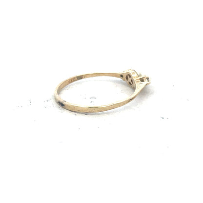 9ct yellow gold ring in size N with a smooth band, unbranded jewelry jewelry piece, displayed on a plain background.