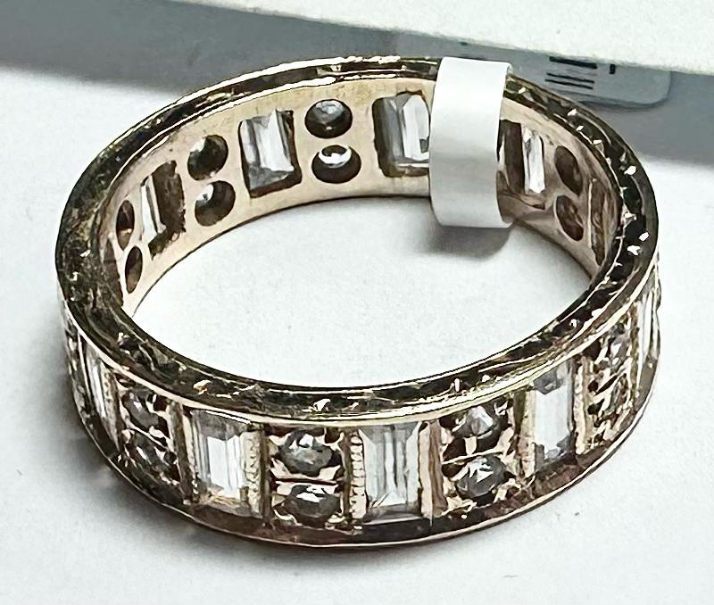 9ct yellow gold ring size N1/2, unbranded jewelry piece with a polished finish, displayed on a neutral background.