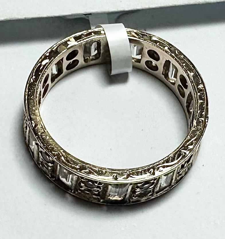 9ct yellow gold ring size N1/2 with a smooth band, unbranded jewelry accessory displayed on a plain background.