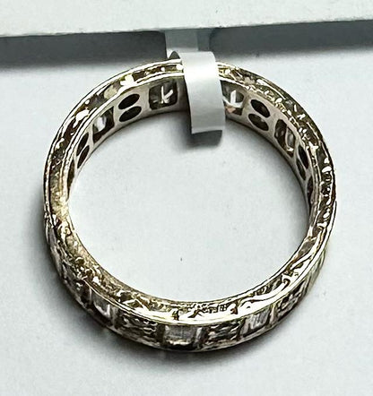 9ct yellow gold ring in size N1/2, unbranded, with a smooth band and polished finish, shown on a plain background